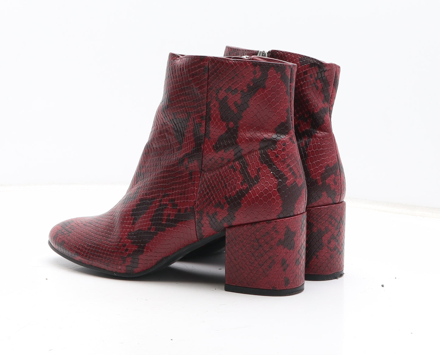 Urban Outfitters Womens Purple Animal Print Synthetic Bootie Boot UK - Snakeskin pattern UK Estimated Size 5