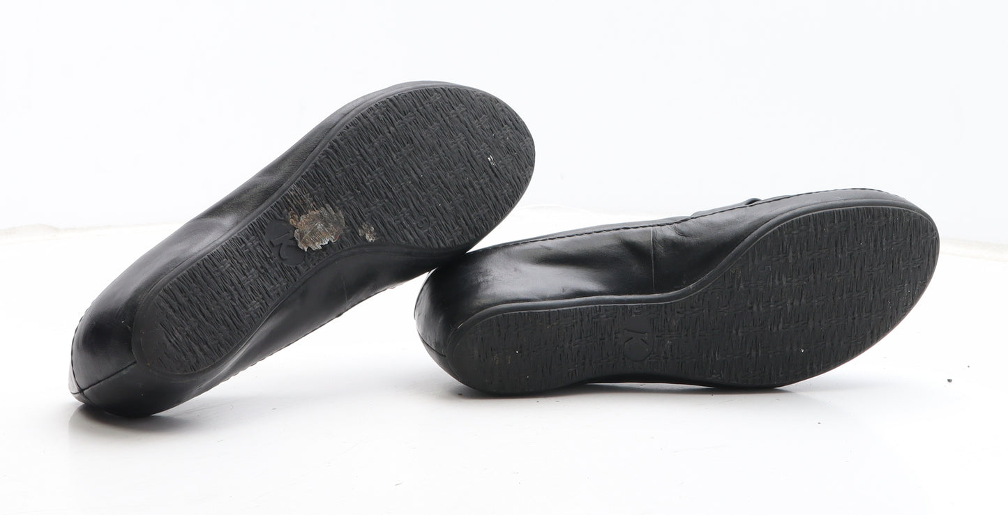 K by Clarks Womens Black Synthetic Slip On Flat UK