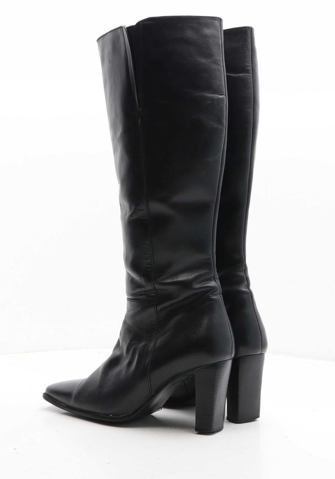Fiore Womens Black Leather Bootie Boot UK