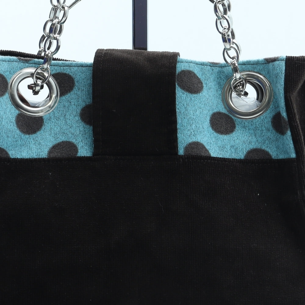 Earth Squared Womens Brown Polka Dot Polyester Shoulder Bag Size Medium