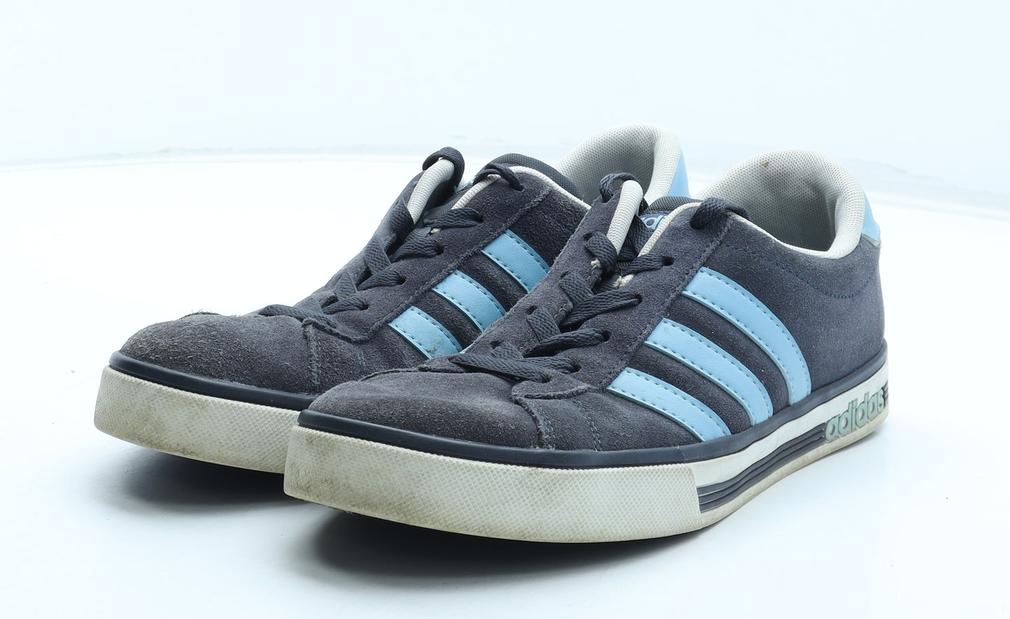adidas Mens Blue Leather Trainer UK 8 42