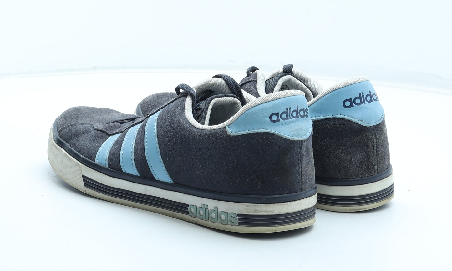 adidas Mens Blue Leather Trainer UK 8 42