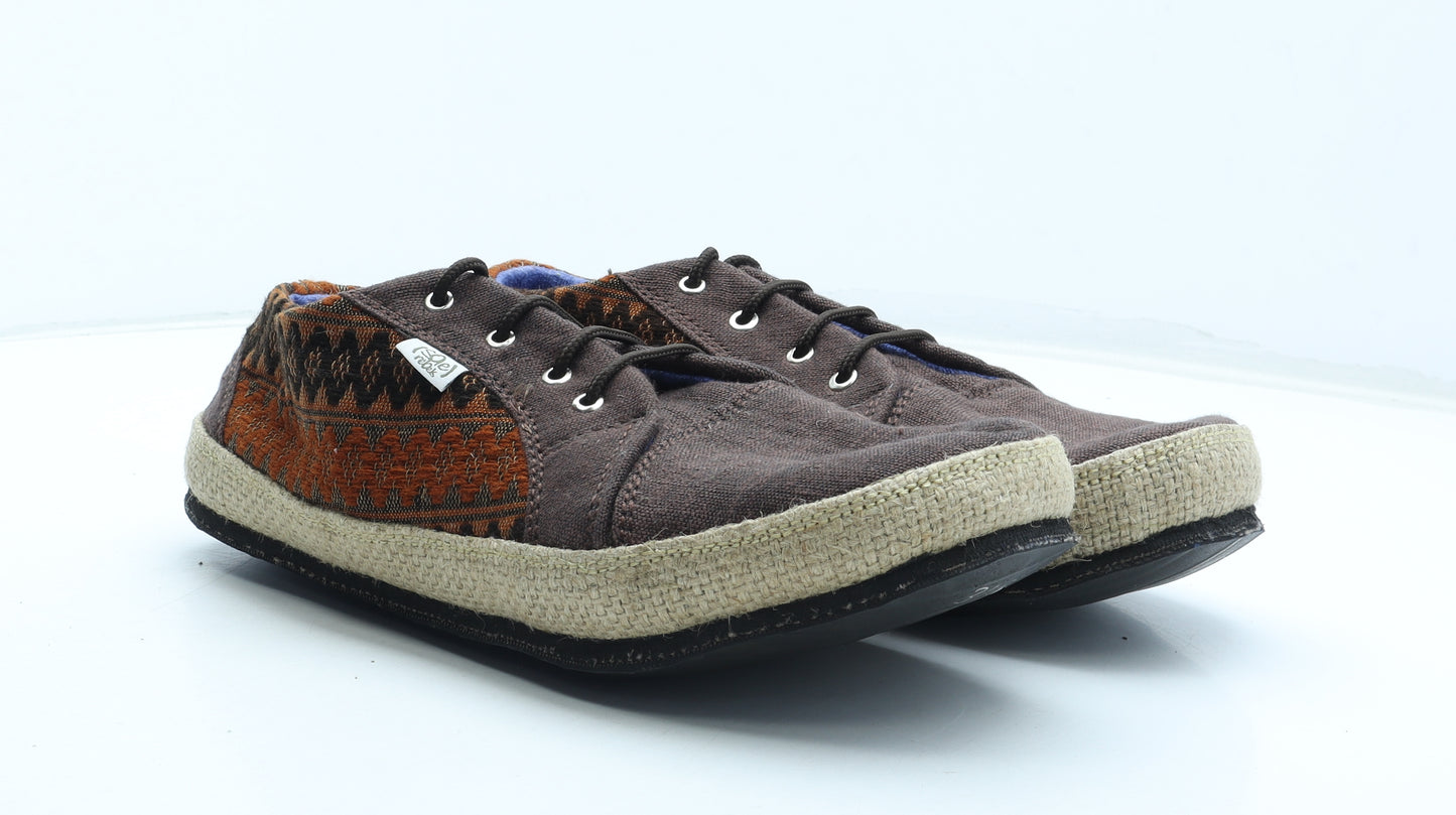 Isael Rebels Mens Brown Geometric Polyester Trainer UK 13.5 47