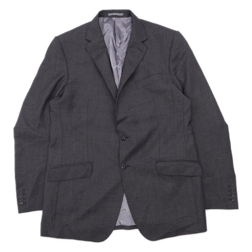 Marks & Spencer Mens Wool Blend Grey Suit Jacket 42 Chest (Long)