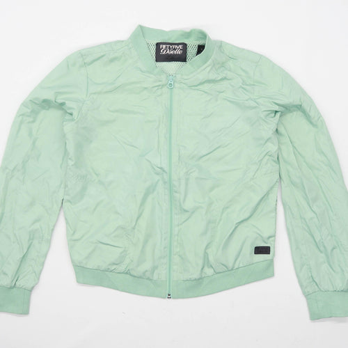Fiftyfive Womens Size L Turquoise Bomber Jacket