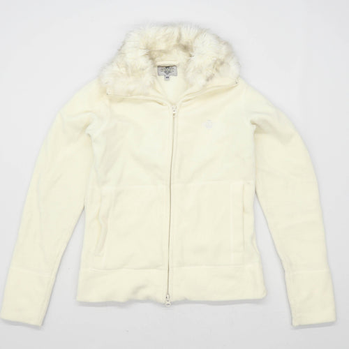 Hooch Womens Size 12 Fleece Blend Cream Jacket