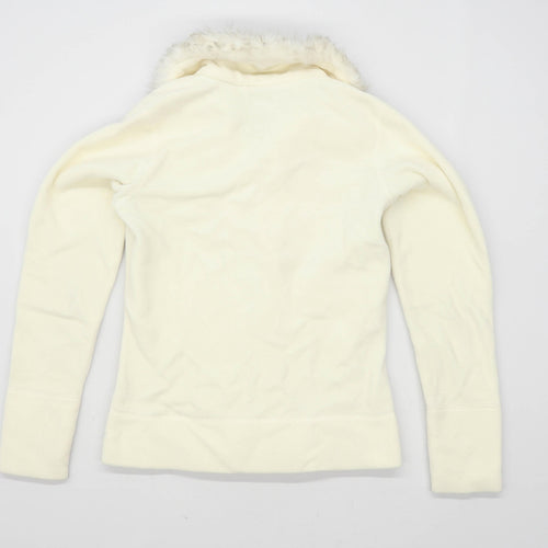 Hooch Womens Size 12 Fleece Blend Cream Jacket