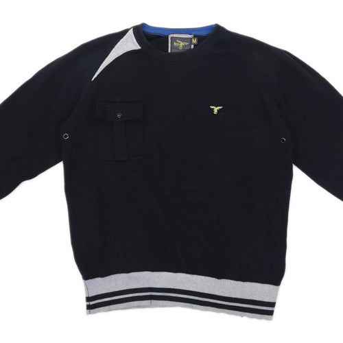 Le Breve Mens Size M Cotton Black Jumper