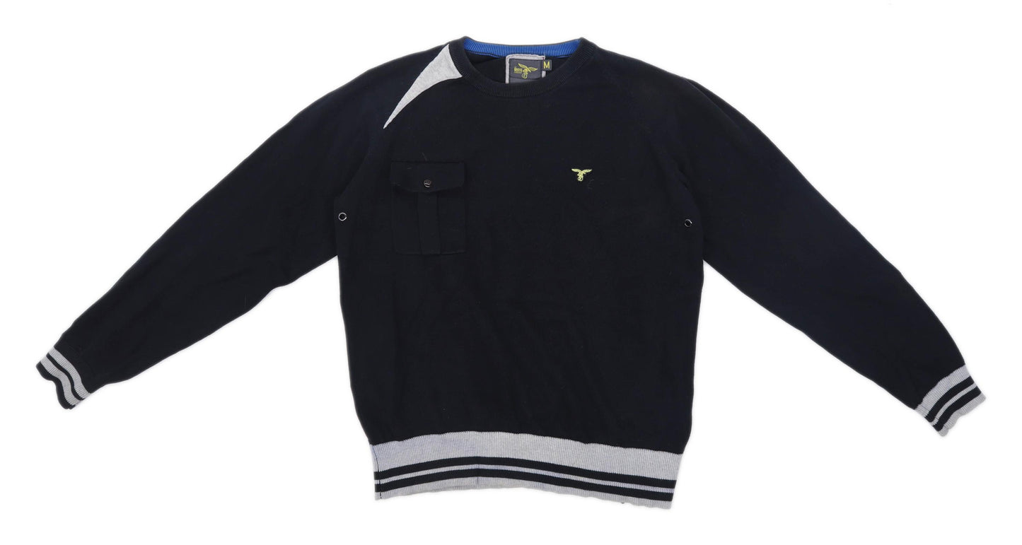 Le Breve Mens Size M Cotton Black Jumper