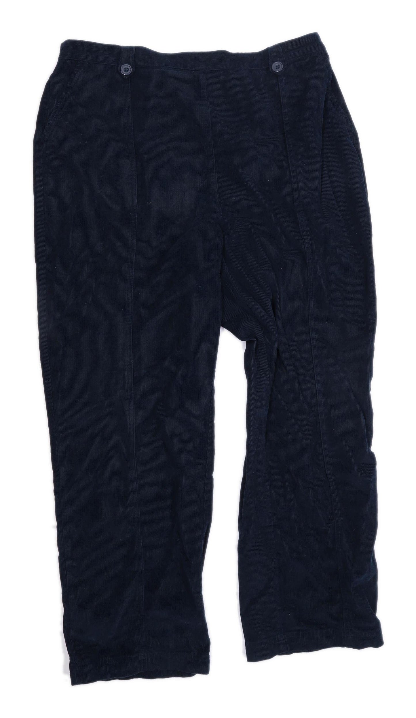 Womens Edinburgh Woollen Mill Blue Cotton Trousers Size 18/L27