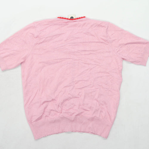 Pep Womens Size M Pink Cardigan (Regular)