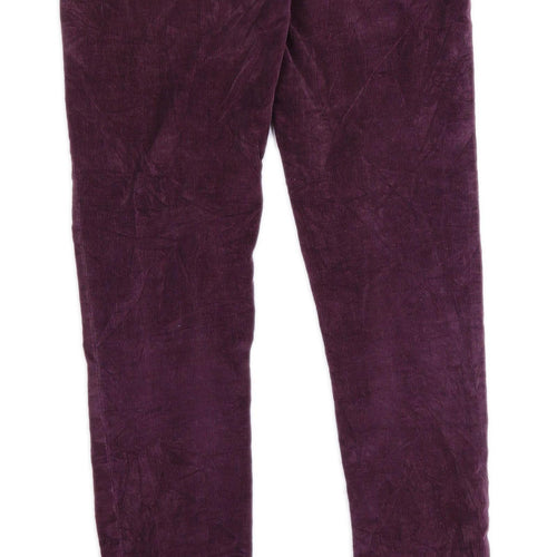 Womens Superdry Purple Corduroy Blend Trousers Size W28/L31