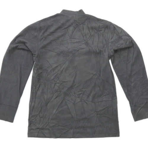 Matalan Mens Size M Fleece Blend Grey Quarter Zip Jacket