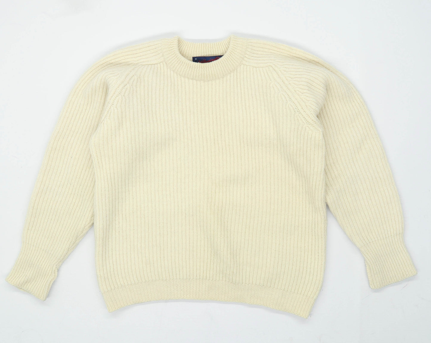 Kilspindie Mens Size M Wool Striped Cream Jumper