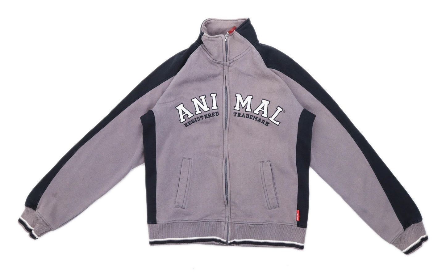 Animal Mens Size S Cotton Blend Grey Tracksuit Top