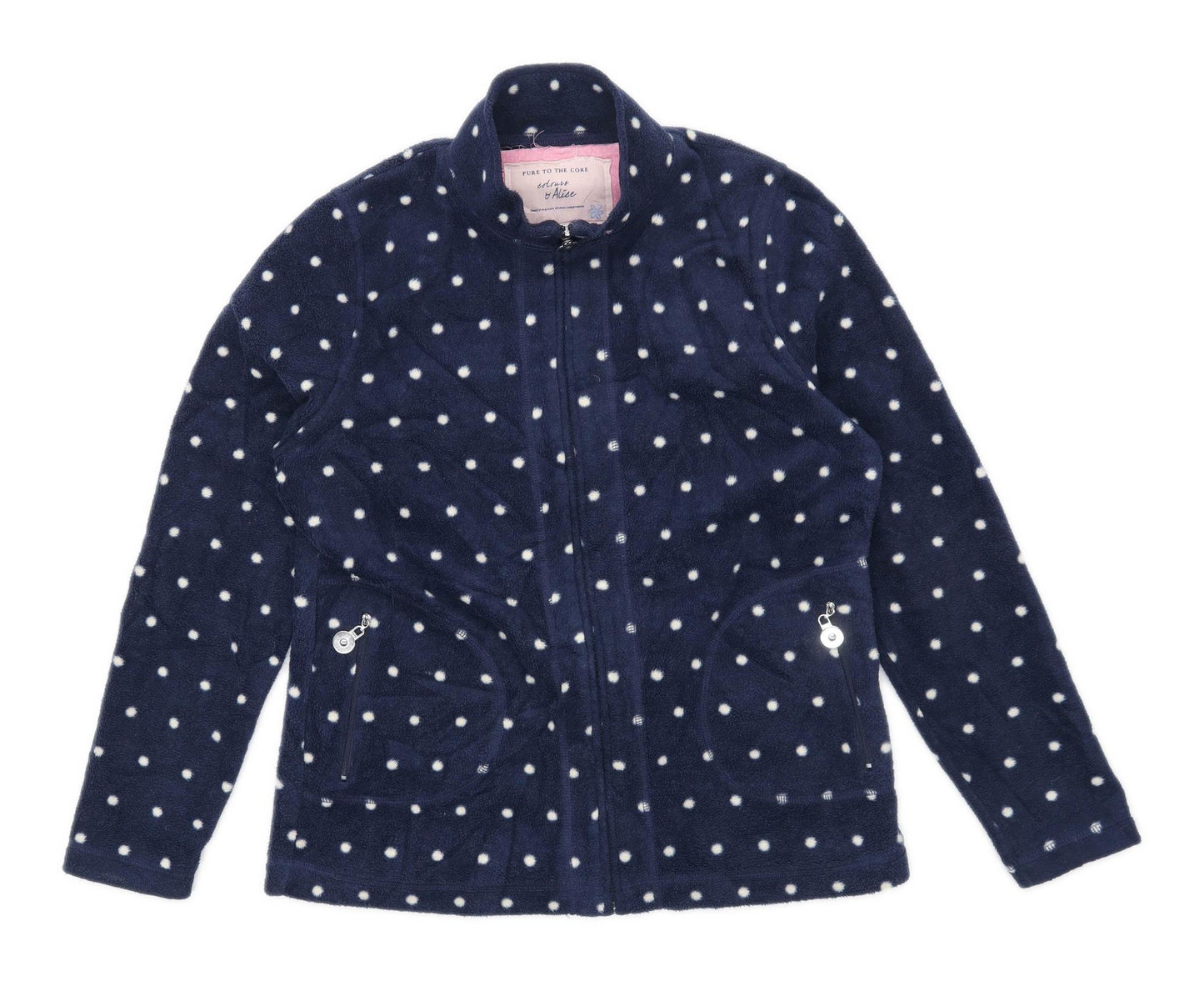 Colouis by Alice Womens Size 12 Fleece Spotted Blue Jacket