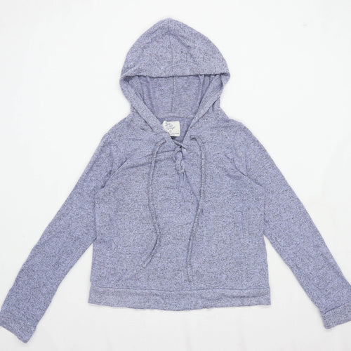 Primark Womens Size 6-8 Blue Drawstring Detail Long Sleeve T-Shirt (Regular)