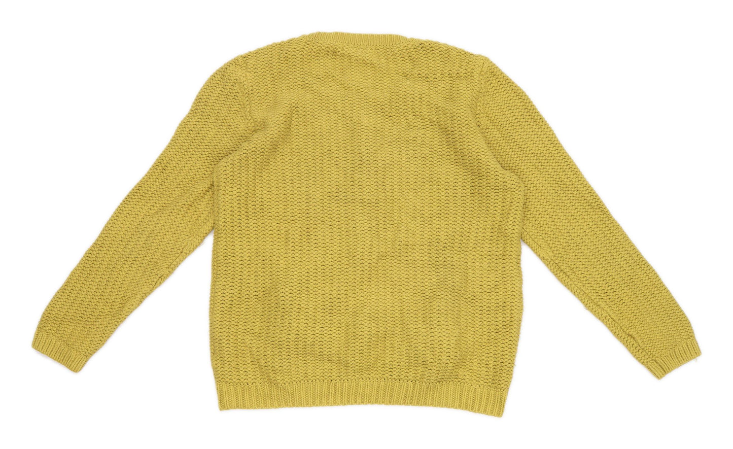 Marks & Spencer Womens Size 16 Cotton Yellow Knitted Jacket