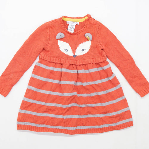 Nula Bug Girls Orange Fox Dress Age 2-3 Years
