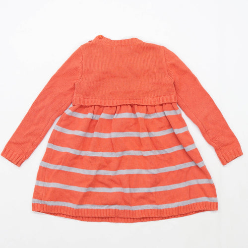 Nula Bug Girls Orange Fox Dress Age 2-3 Years