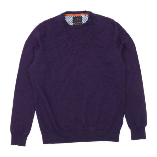 Simon Carter Mens Size M Merino Wool Blend Purple Jumper