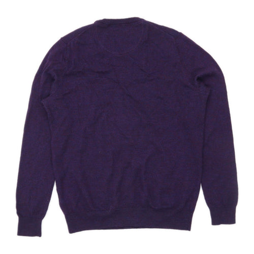 Simon Carter Mens Size M Merino Wool Blend Purple Jumper