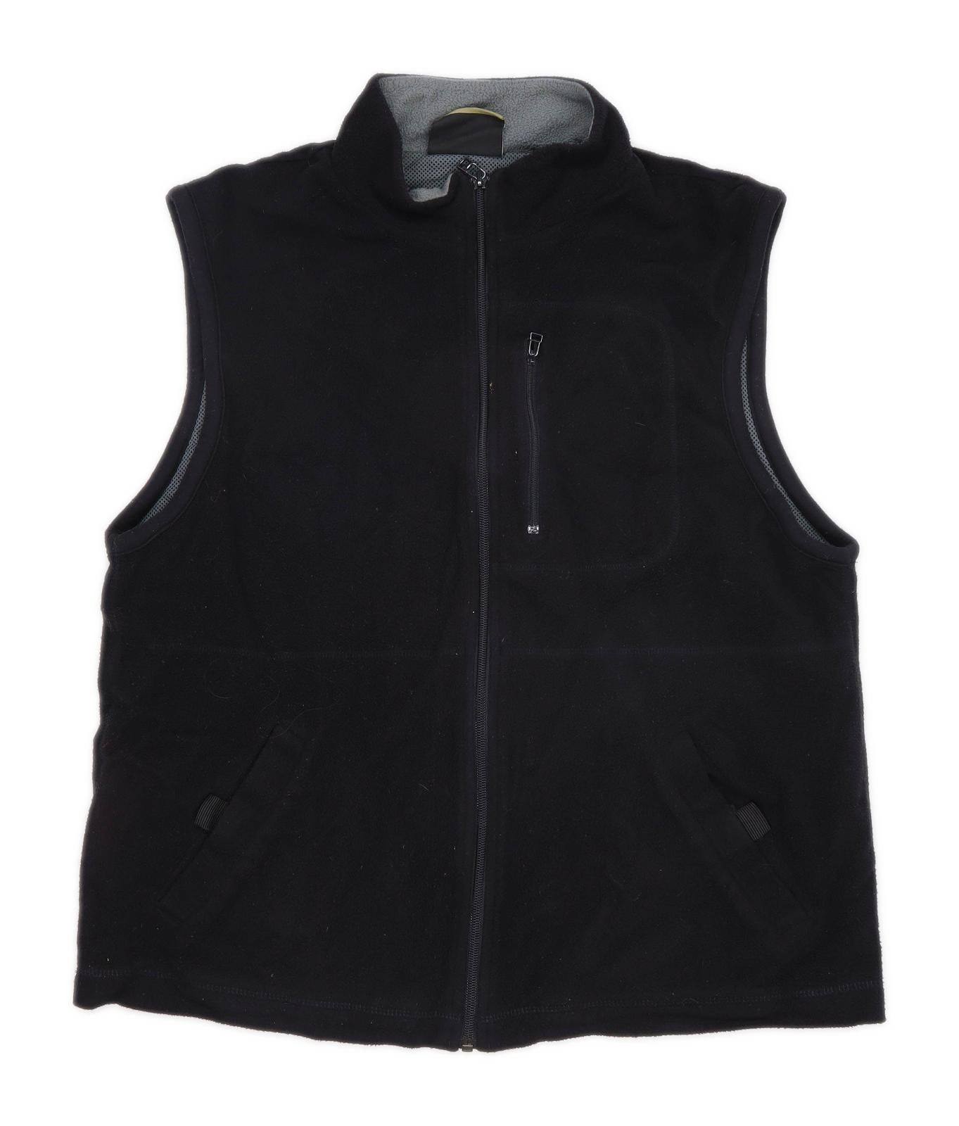 Atlantic Terrain Mens Size M Fleece Black Gilet