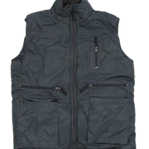 Ohmys Mens Size M Cotton Green Reversible Gilet