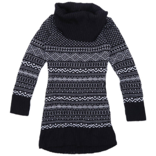 Funky Diva Womens Size S-M Cowl Neck Black Jumper (Regular)