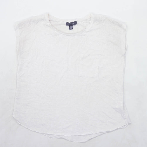 Primark Womens Size 12-14 Cotton Blend White T-Shirt (Regular)