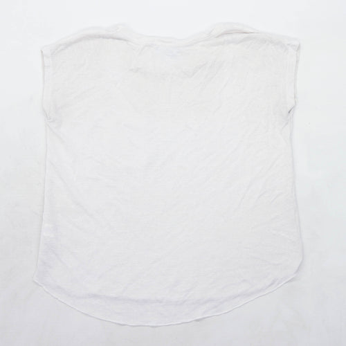 Primark Womens Size 12-14 Cotton Blend White T-Shirt (Regular)