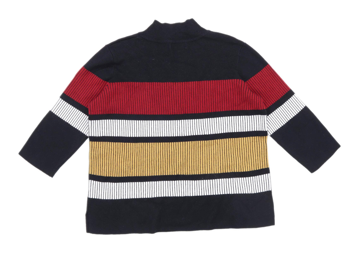 Matalan Womens Size 12 Striped Multi-Coloured Top (Regular)