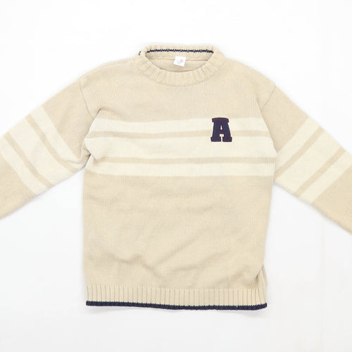 Adams Boys Graphic Beige Jumper Age 8 Years