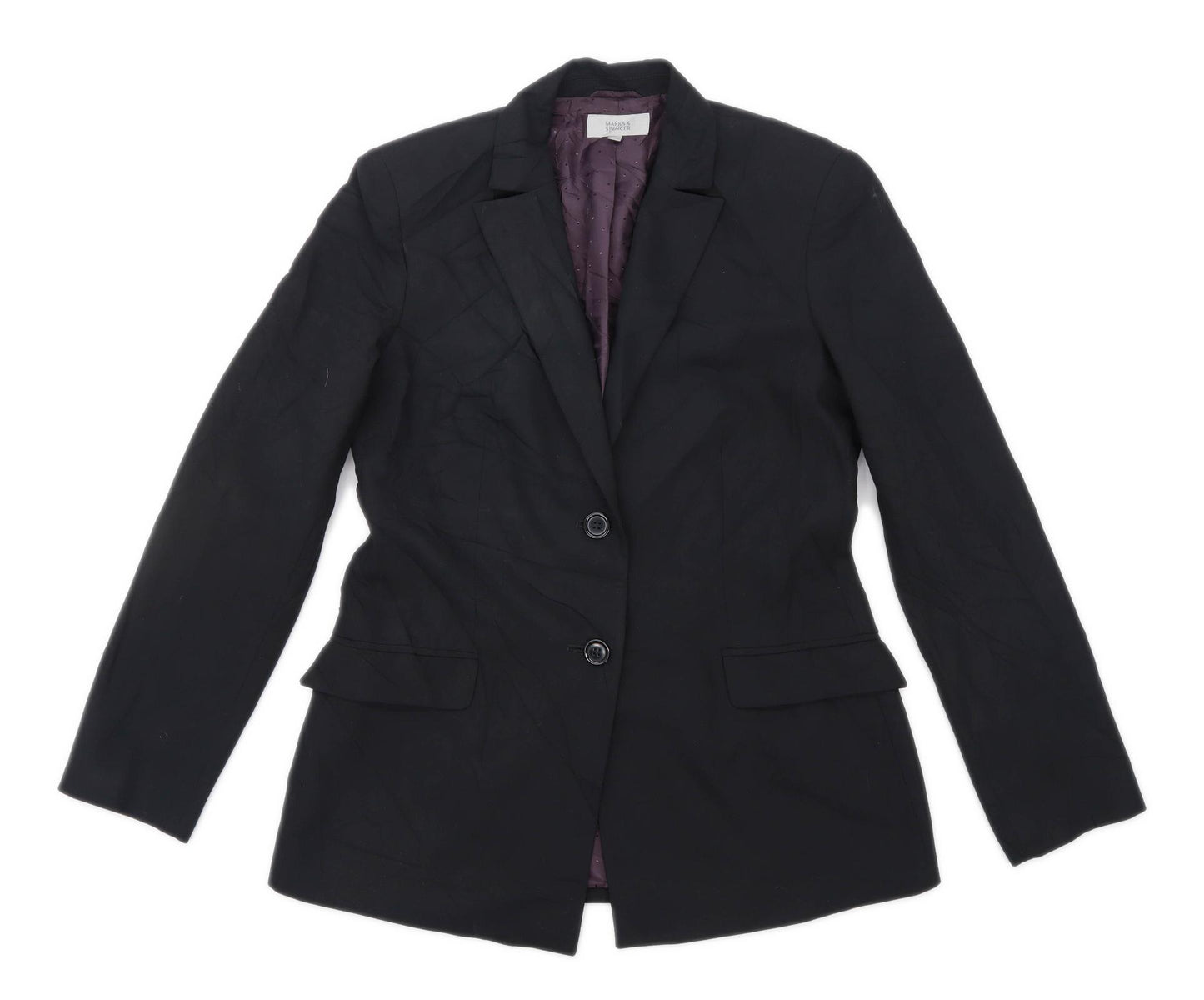 Marks & Spencer Womens Size 12 Black Suit Jacket (Regular)