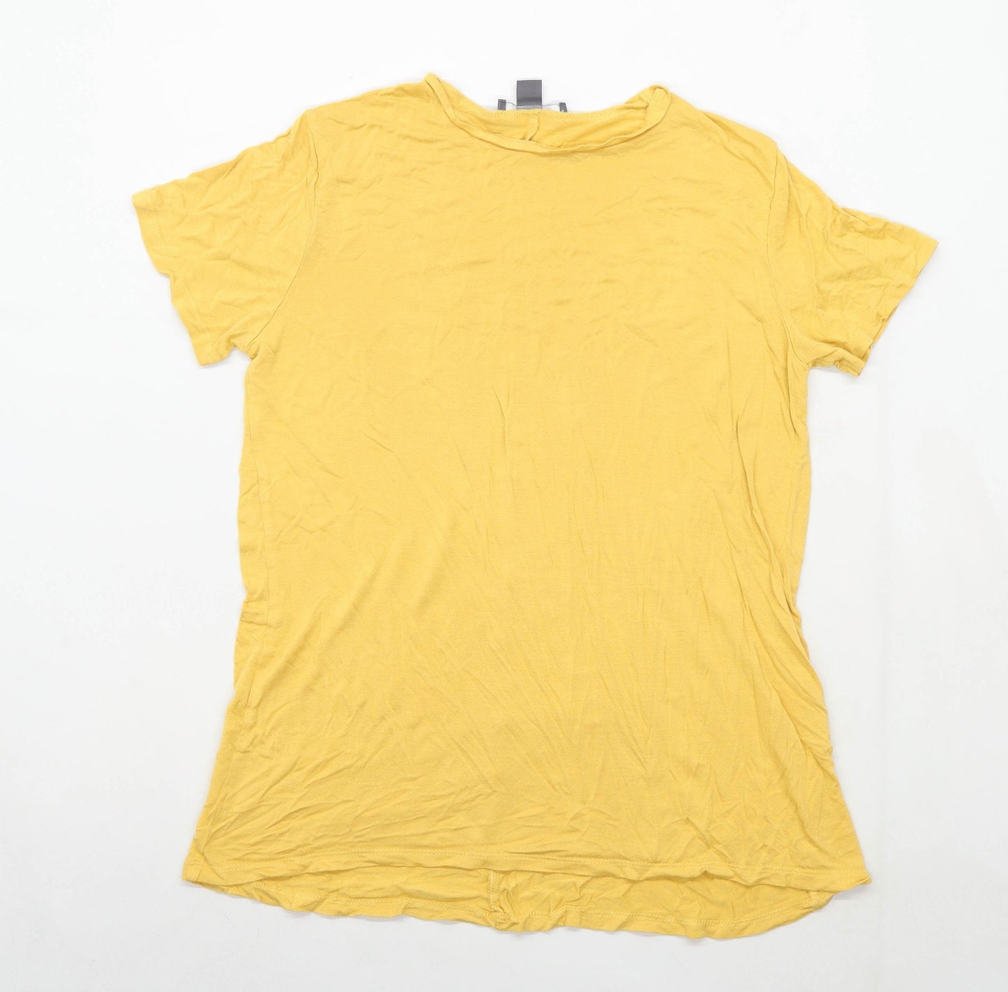 Primark Womens Size 10-12 Yellow T-Shirt (Regular)