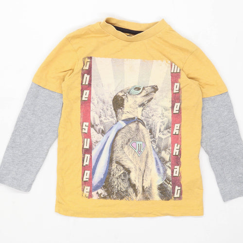 Debenhams Boys Graphic Yellow T-Shirt Age 6-7 Years