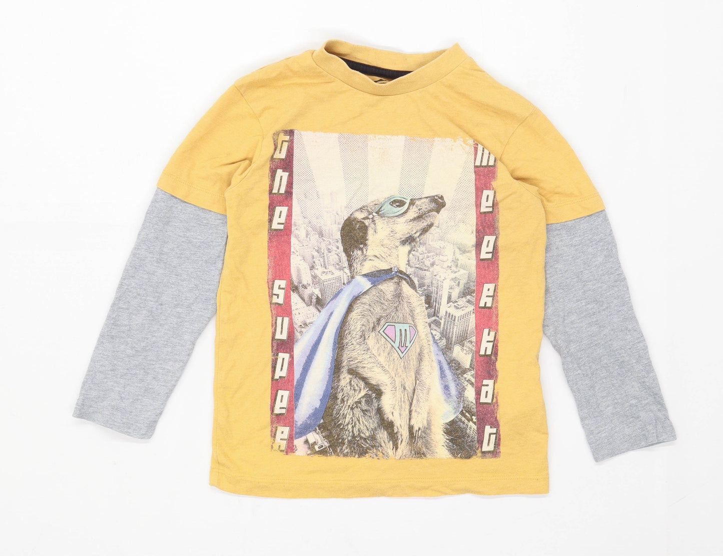 Debenhams Boys Graphic Yellow T-Shirt Age 6-7 Years