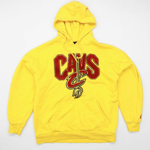 NBA Mens Size S Cotton Blend Graphic Yellow Cleveland Cavaliers Hoodie