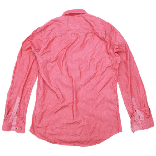 Taylor & Reece Mens Size 15 Cotton Blend Red Casual Shirt