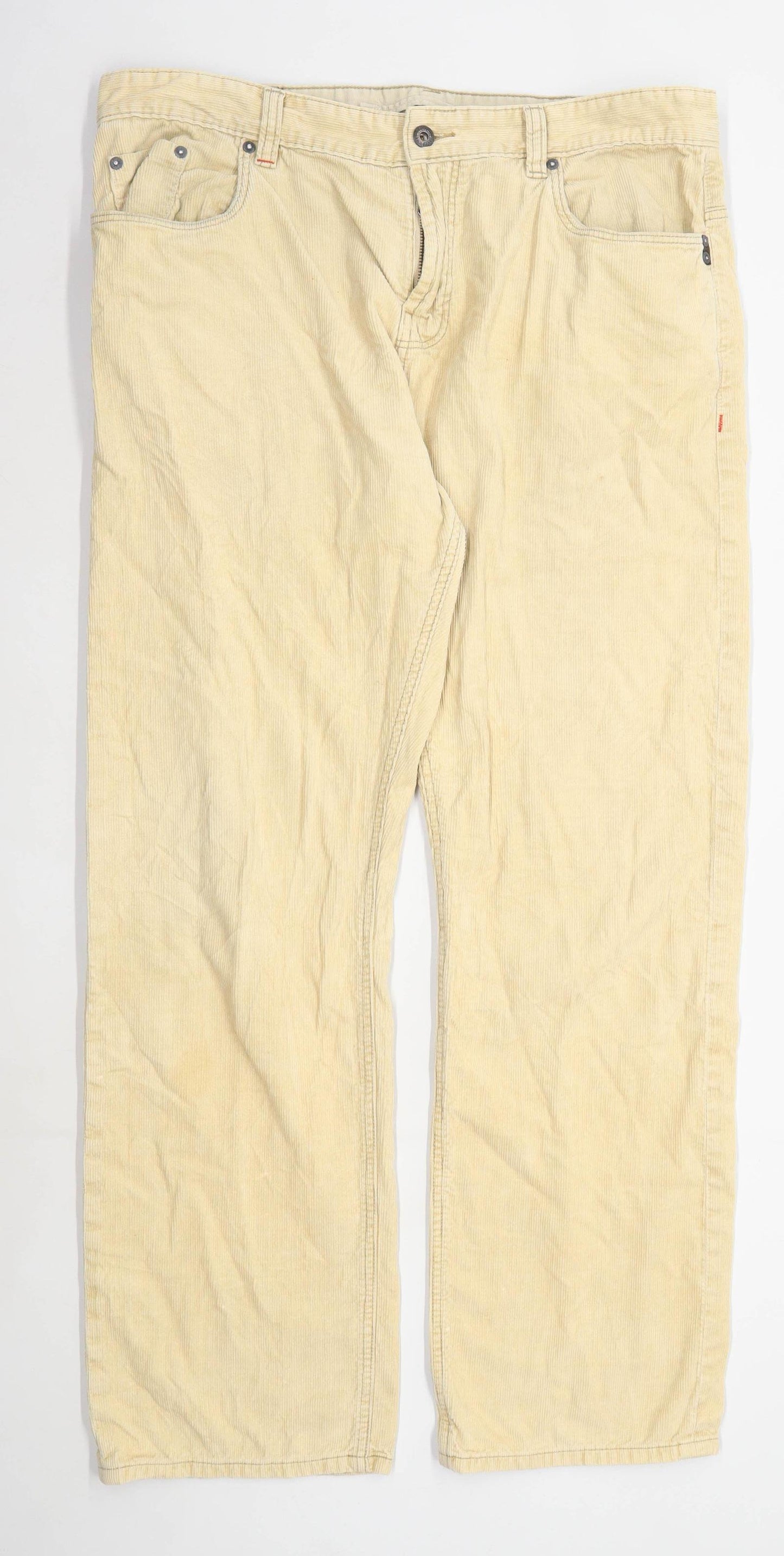 Timberland Mens Textured Cream Corduroy Trousers Size W36/L30