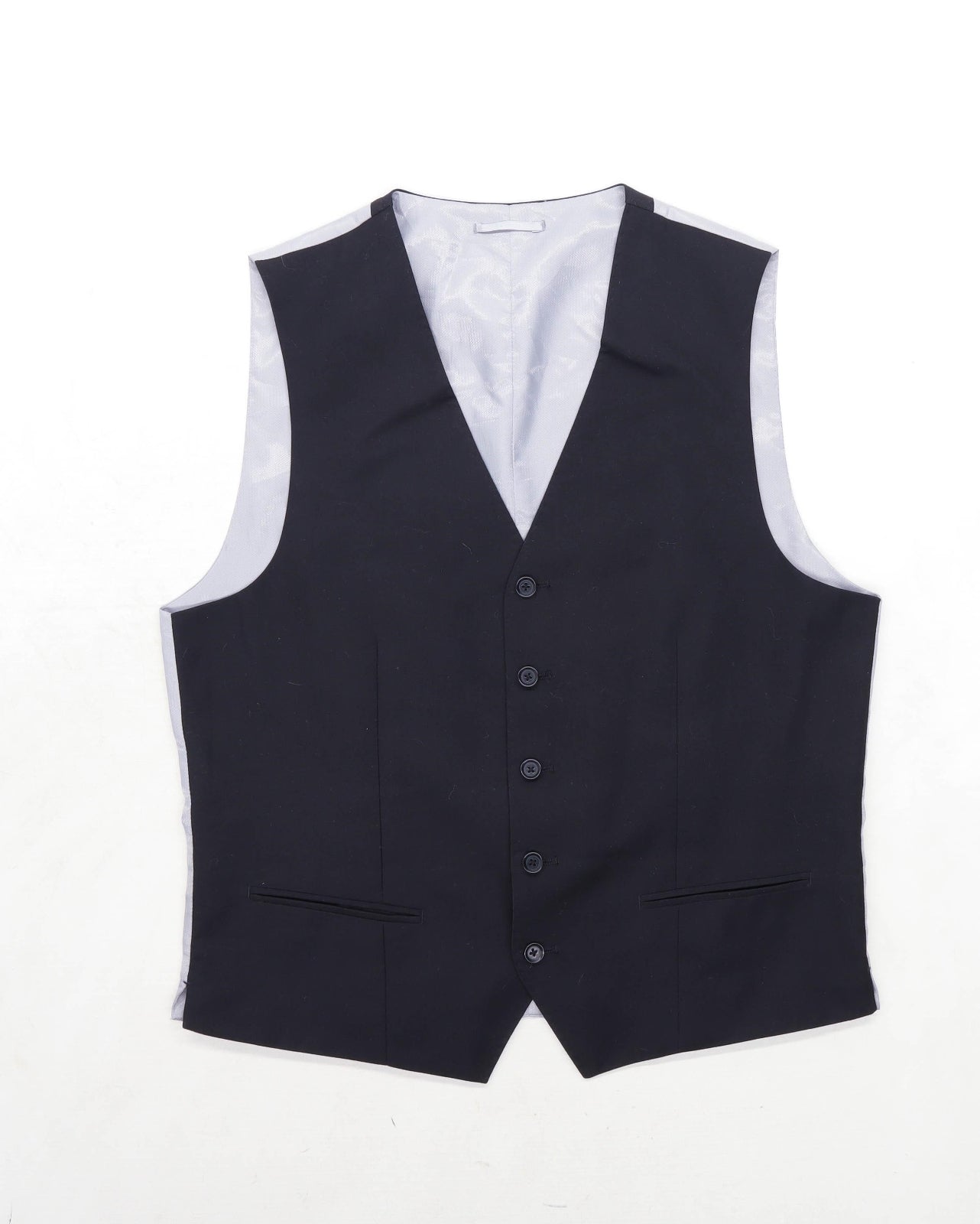 George Mens Size L Black Waistcoat