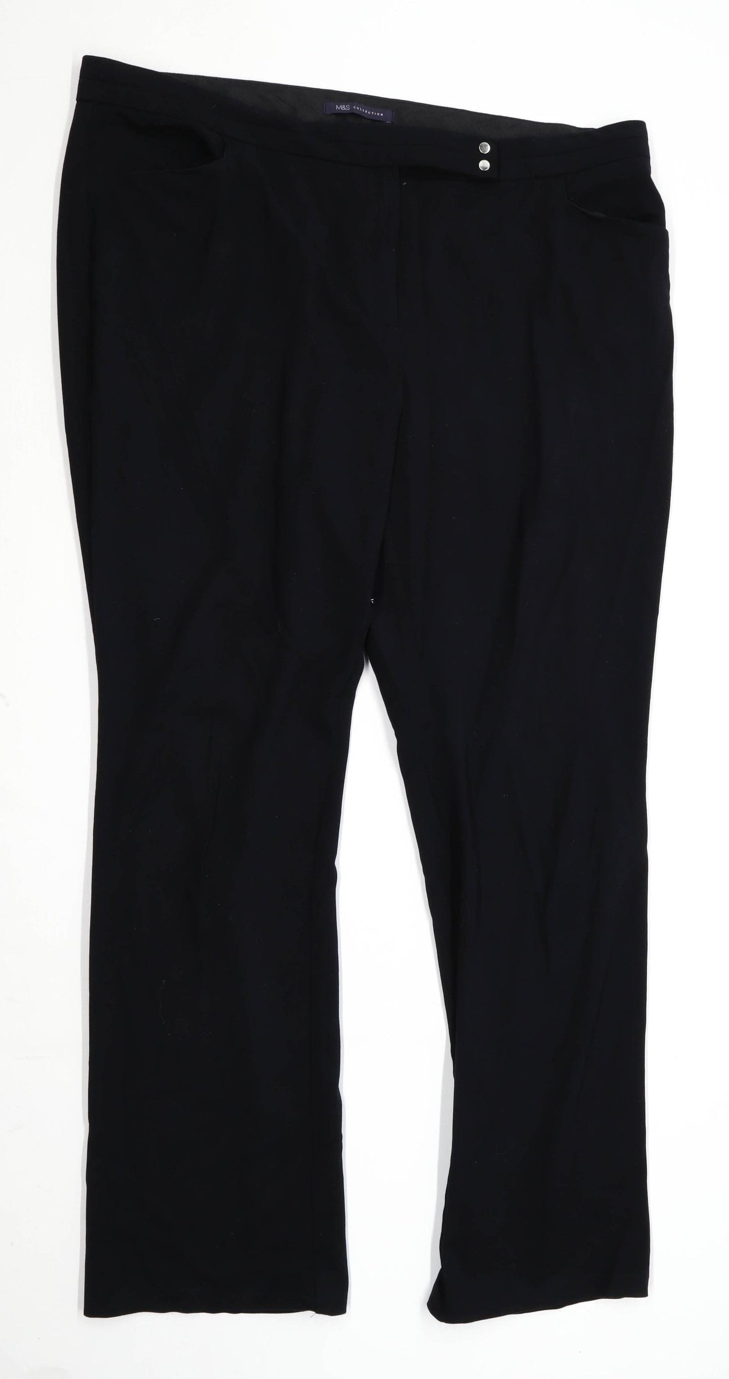 Womens Marks & Spencer Black Trousers Size 18/L30