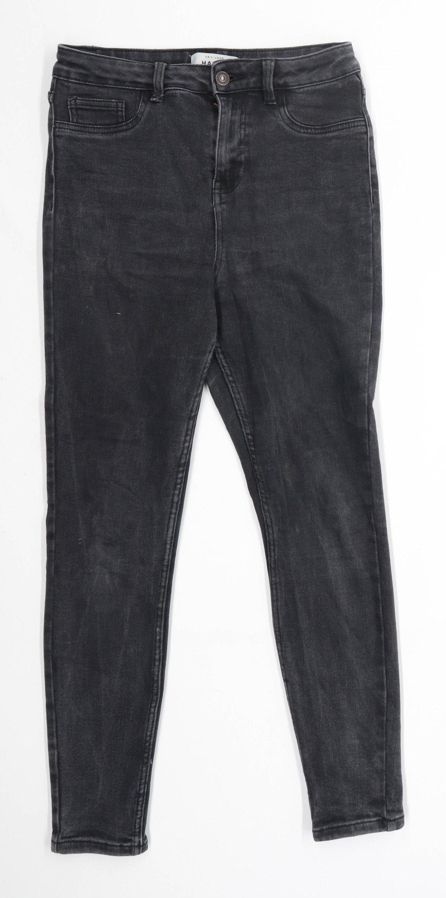 Womens New Look Black Denim Jeans Size 14/L26