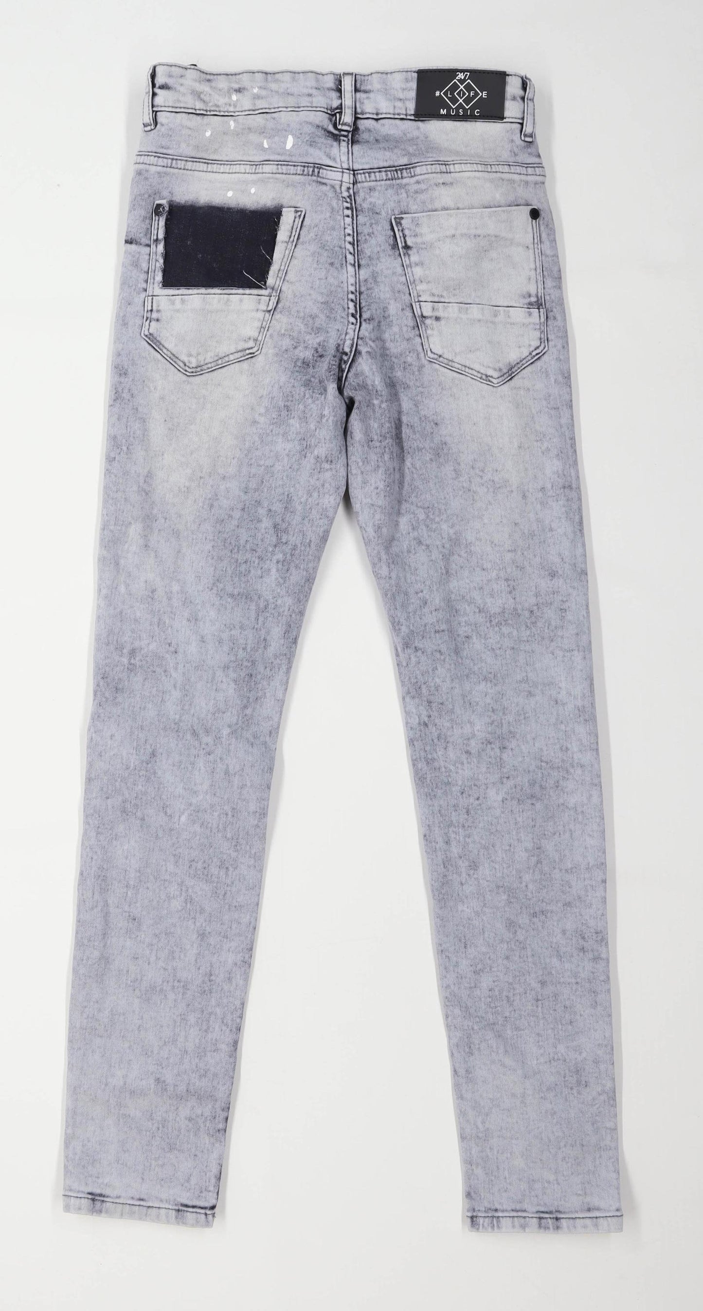 Next Boys Grey Distressed Paint Splatter Jeans Age 13 Years