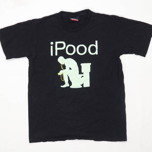 Unfledged Mens Size L Cotton Graphic Black Ipood T-Shirt