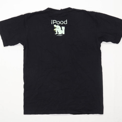 Unfledged Mens Size L Cotton Graphic Black Ipood T-Shirt