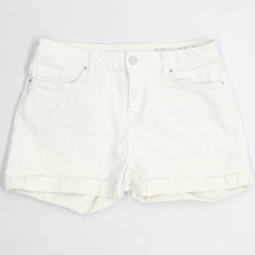 Womens The White Company White Denim Shorts Size W28/L3