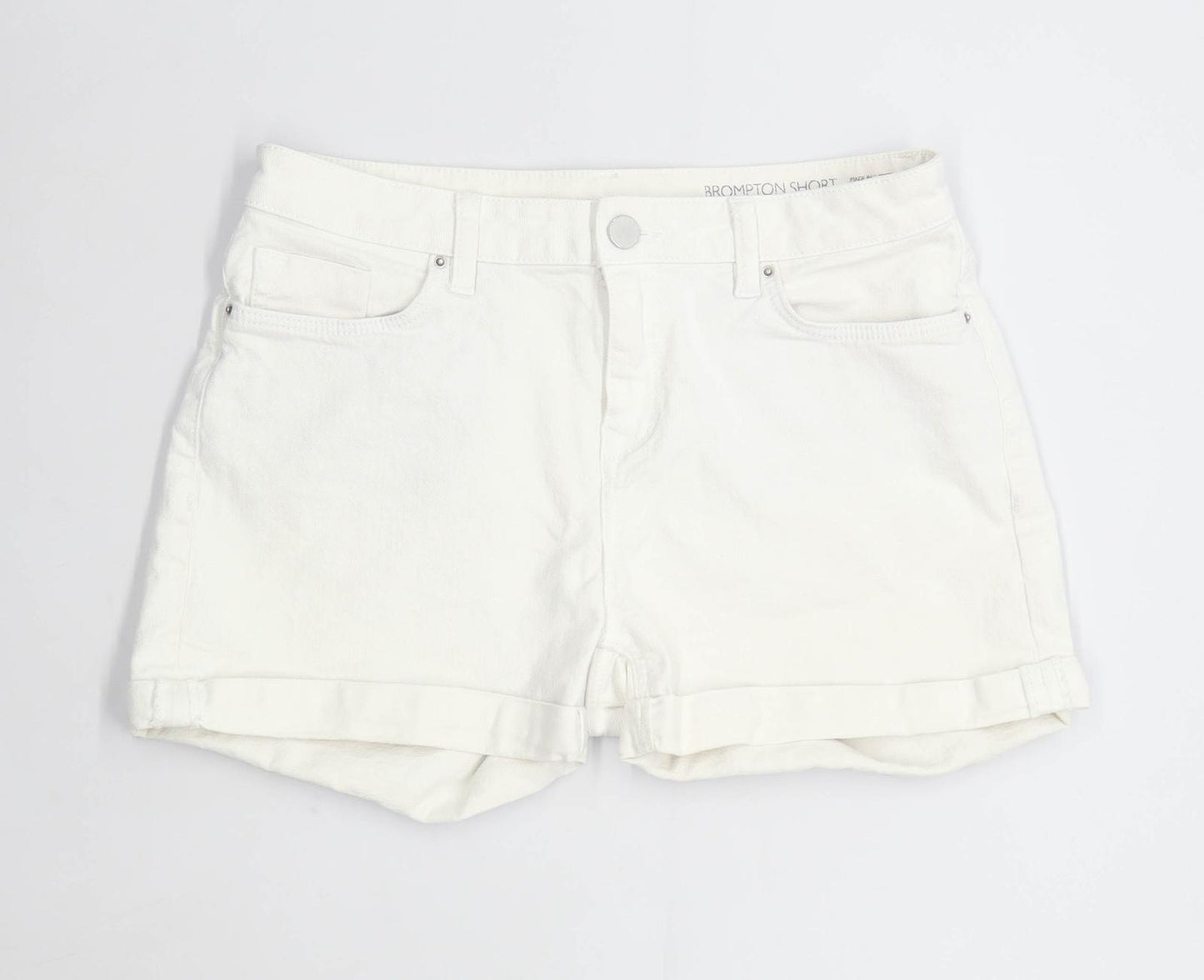Womens The White Company White Denim Shorts Size W28/L3