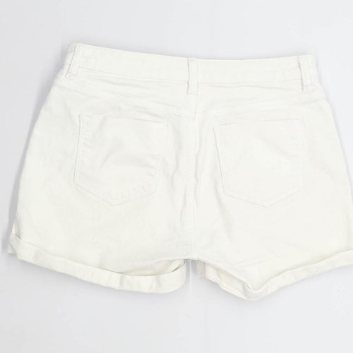 Womens The White Company White Denim Shorts Size W28/L3