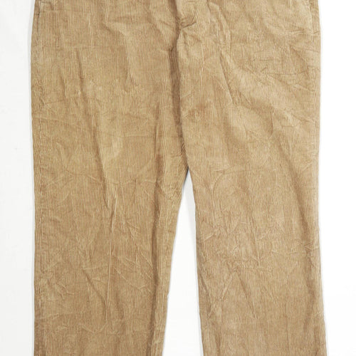 Edinburgh Woollen Mill Mens Beige Corduroy Trousers Size W38/L31